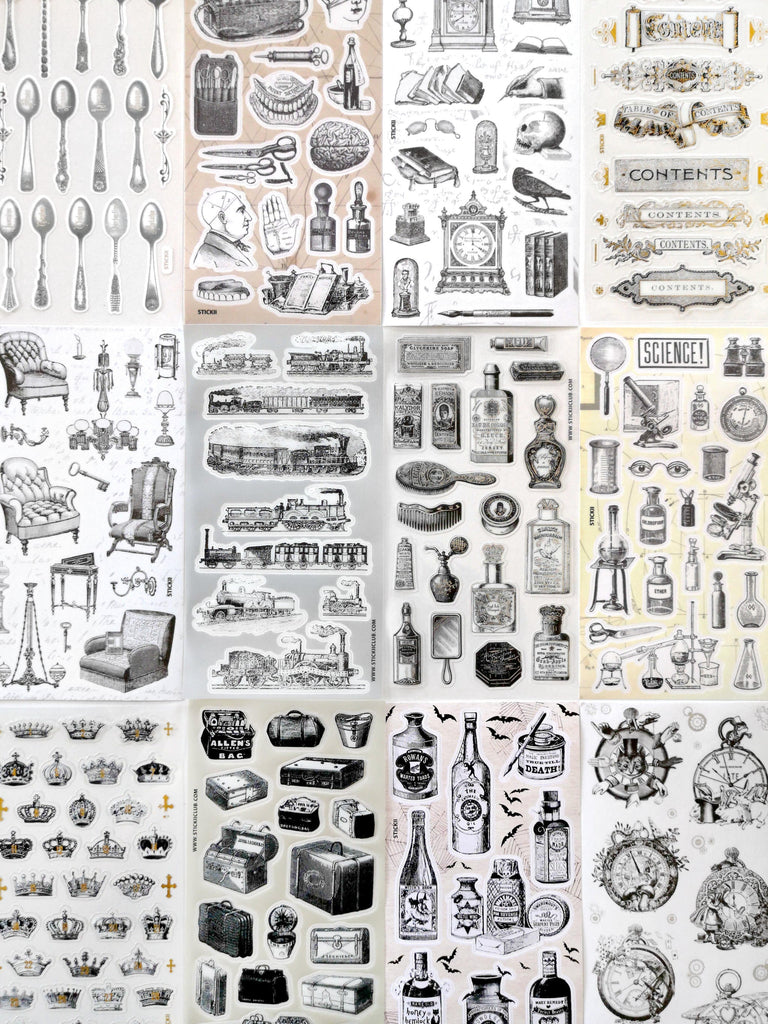 Antique Ephemera Sticker Sheet – STICKII