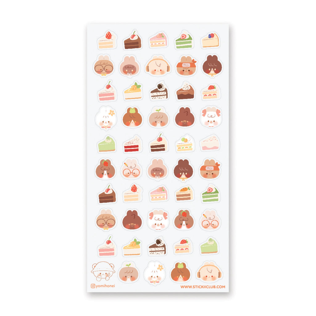 Cupcake shopsticker sheet/Kawaii cake sticker/bakery stickers/ soft core  Kawaii style journal and planner stickers, aesthetic