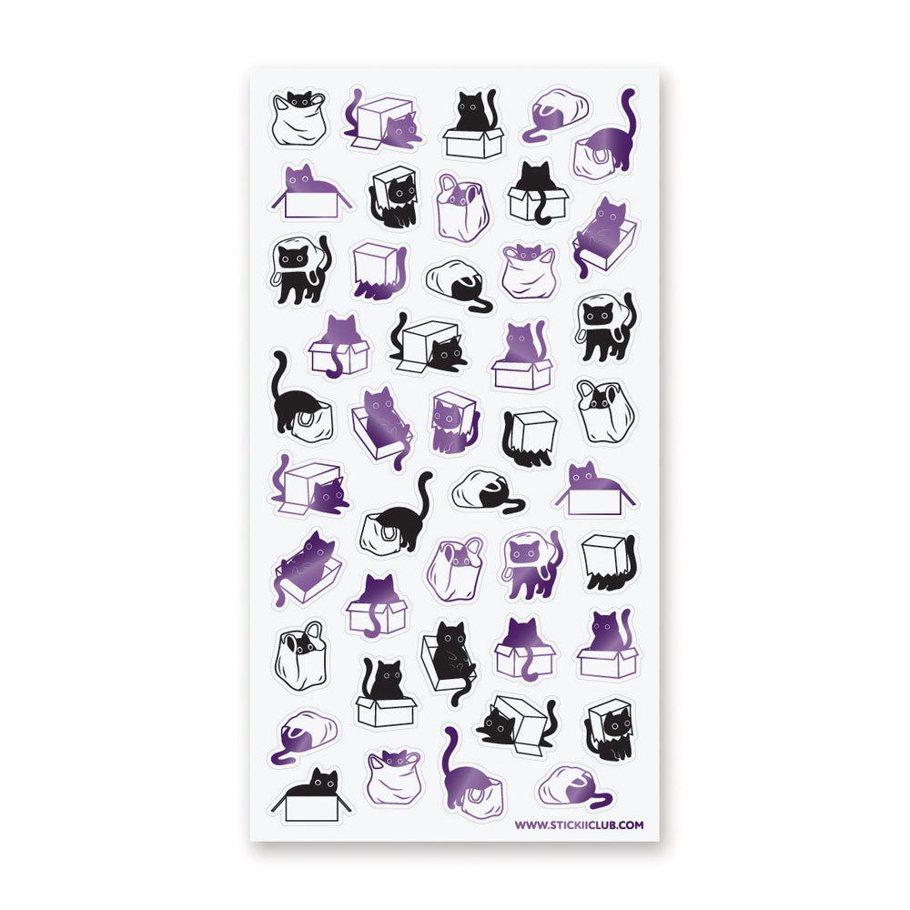 Scaredy Cats Square Sticker Sheet – Postix Sticker Club