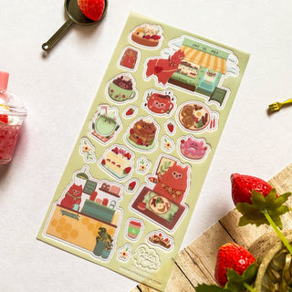 alpaca vendor cafe dessert snacks shop sticker sheet