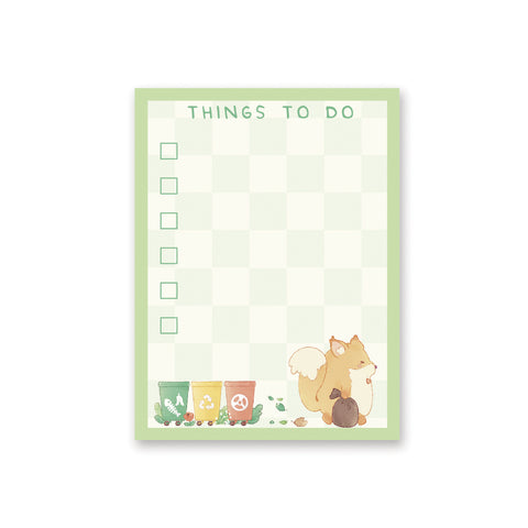 Cleanly Fox Checklist Notepad