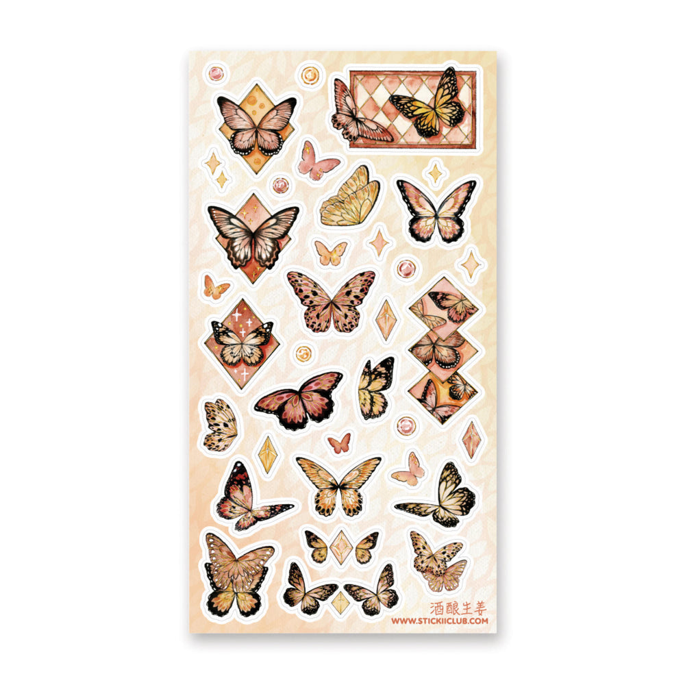 sticky stickers Floral sticker pack of 8 stickers at Treppie